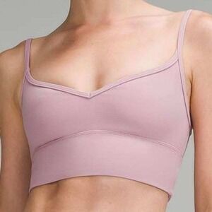 Lululemon Align Sweetheart Nulu Light Support Yoga Sports Bra Pink Size 4